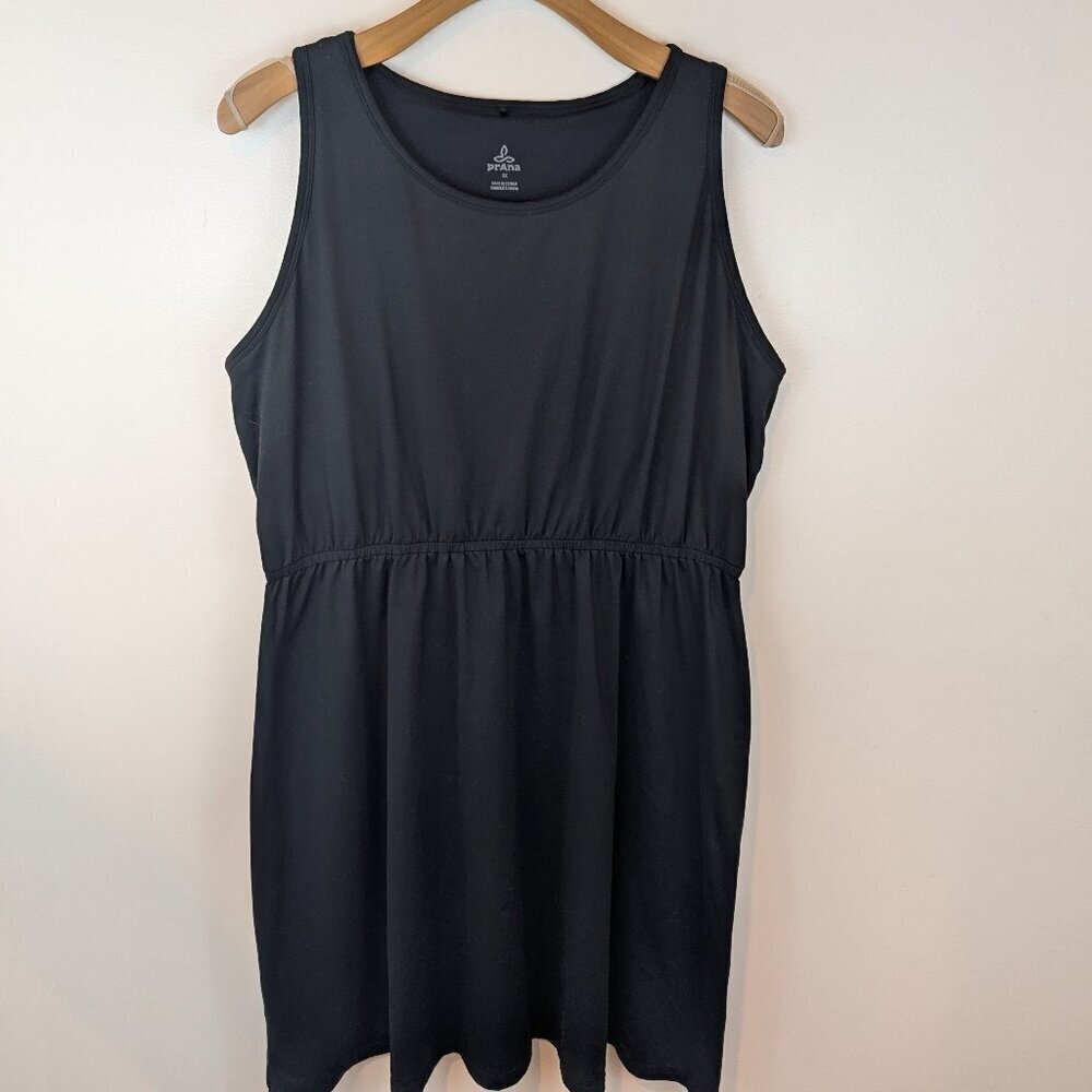 prAna Plus Size Mandoline Black Dress, Sz 3X